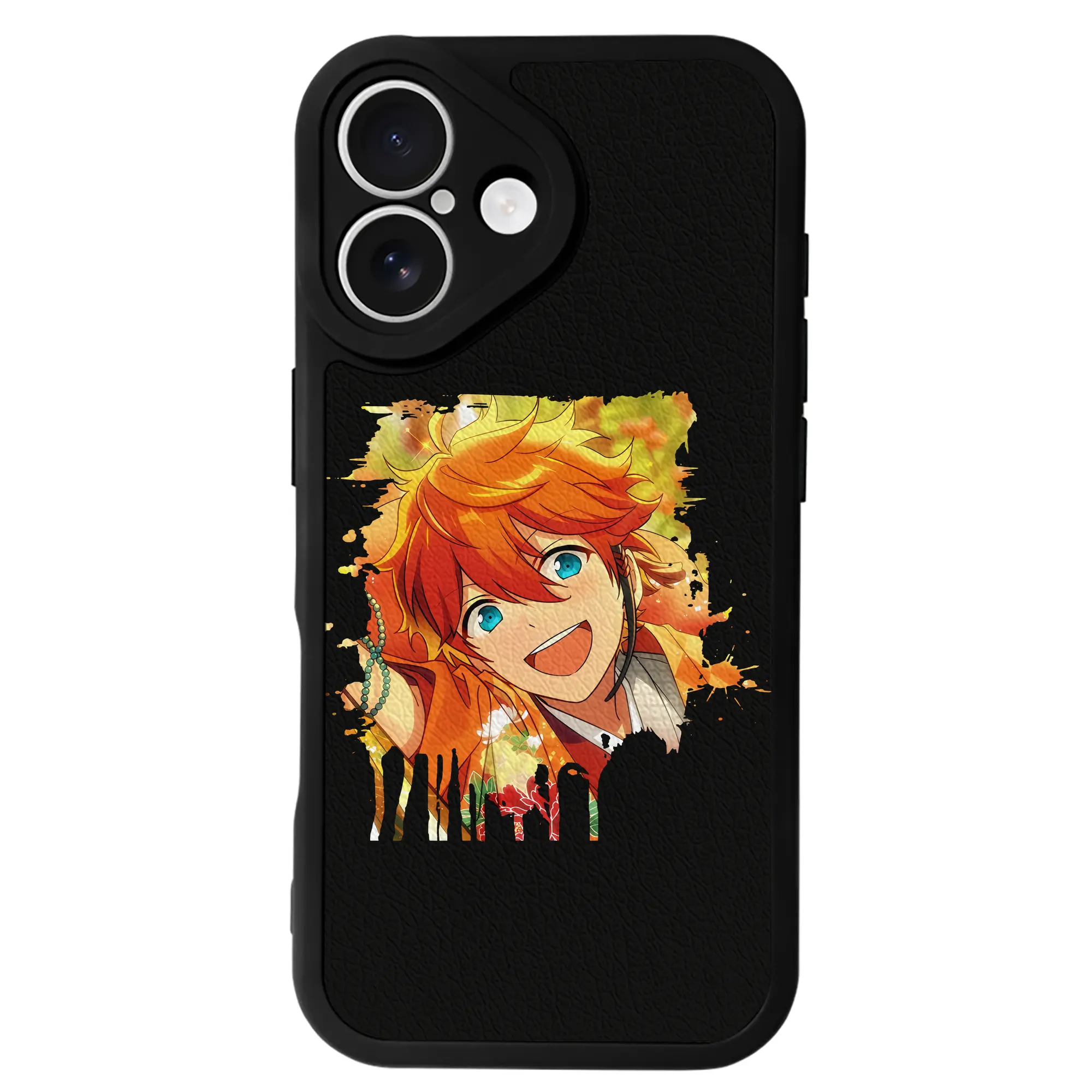 あんさん ぶる グッズ Trickstar 明星スバル - IPhone 16シリーズ対応 ・ シリコンスマホケース ・ レザー調 ・ 高精度フィット ・ 耐衝撃 ・ ワイヤレス充電対応 ・ 精密カット